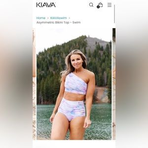 ASYMMETRIC BIKINI TOP - SWIM and HIGHWAISTED BOTTOM- L